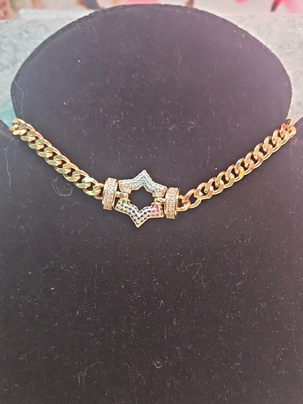 Statement Star Link Necklace - 14k Gold Filled Cuban